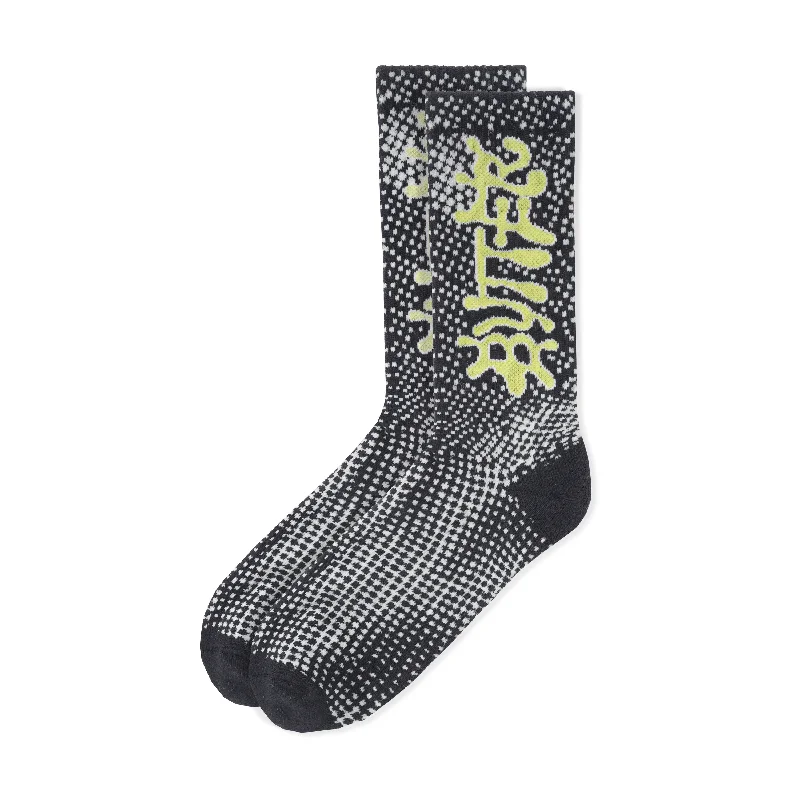 Sock For Walking-BUTTER GOODS - "INK" SOCKS (BLACK)