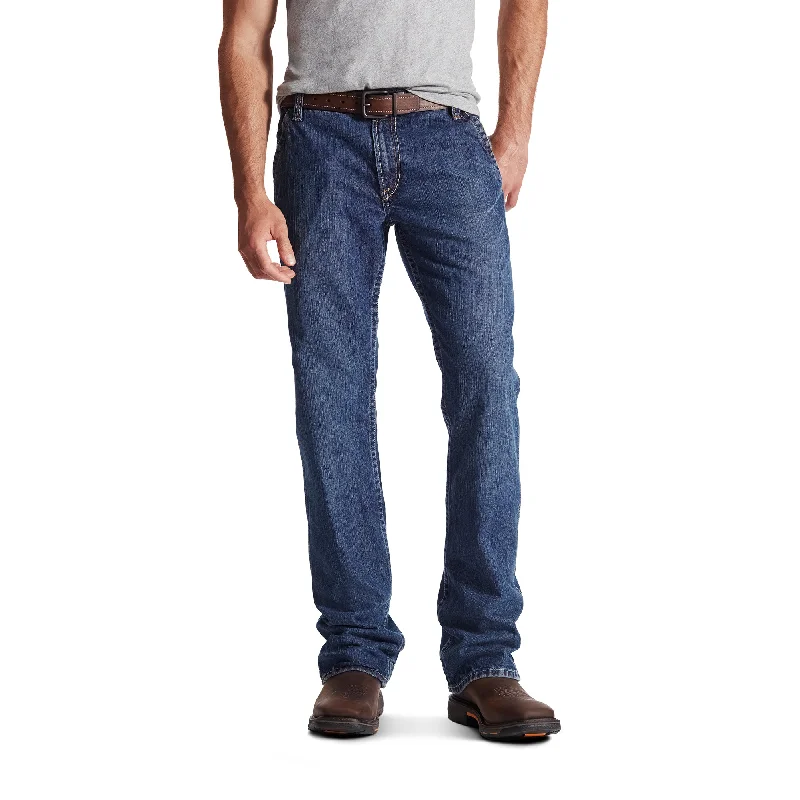 Pants For Casual Wear-Ariat Men's Flame Resistant M4 Low Rise Workhorse Jean