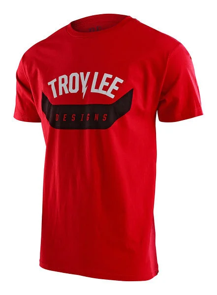 T-Shirt With Custom Artwork-Troy Lee Designs Arc Short Sleeve Tee - Red