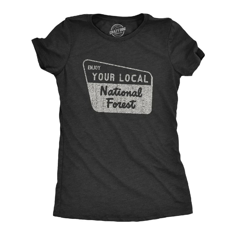 Custom T-Shirt With Family Name-Enjoy Your Local National Forest Women's T Shirt