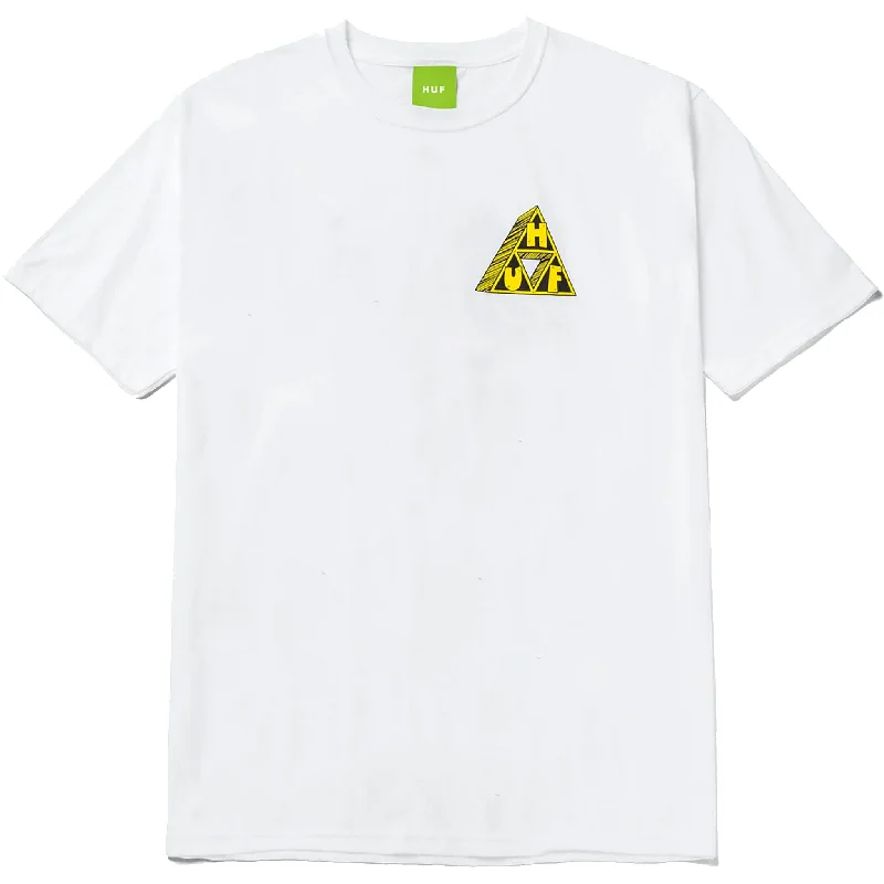 Custom T-Shirt With Image-Huf Saturday Morning Tee White