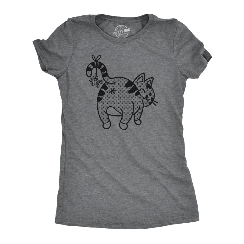 T-Shirt For Workout-Mistletoe Cat Butt Women's T Shirt