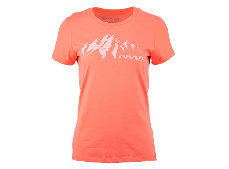 Custom T-Shirt For Family-Pivot Alpine Short Sleeve Tee - Womens - Coral