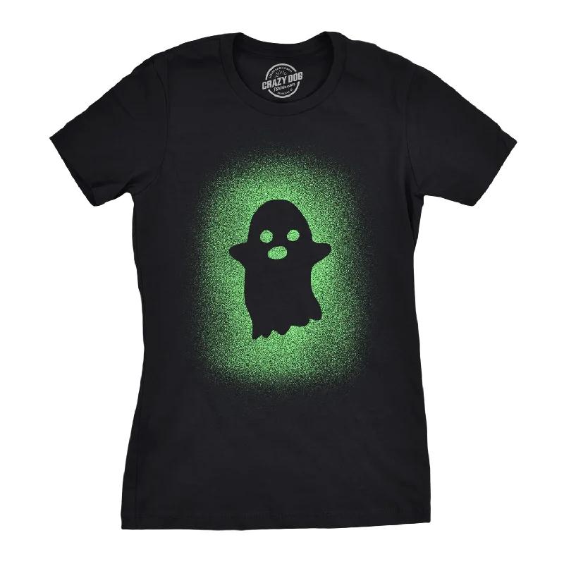 Soft Cotton T-Shirt-Glowing Ghost Women's T Shirt