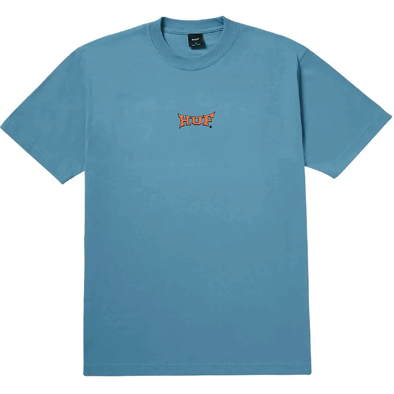 Custom T-Shirt For Parties-Huf Sassy H Tee Slate Blue