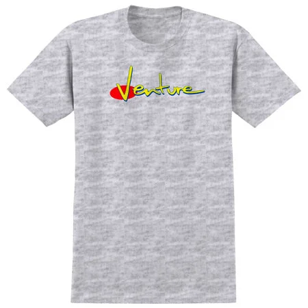 Casual T-Shirt-VENTURE 90'S TEE - ASH HEATHER