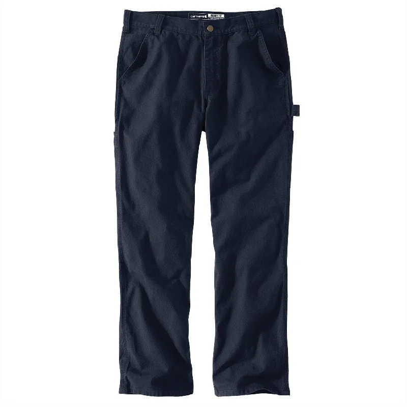 Pants For Outdoor Work-Carhartt Men's Rugged Flex® Relaxed Fit Duck Dungaree_Navy