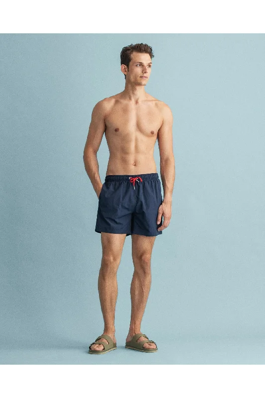 Shorts For Cycling-Men's Navy Blue Swimwear Shorts