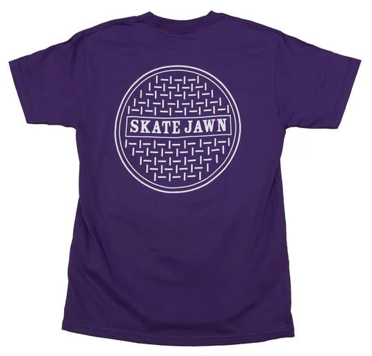 T-Shirt With Bold Print-SKATE JAWN SEWER CAP TEE - PURPLE