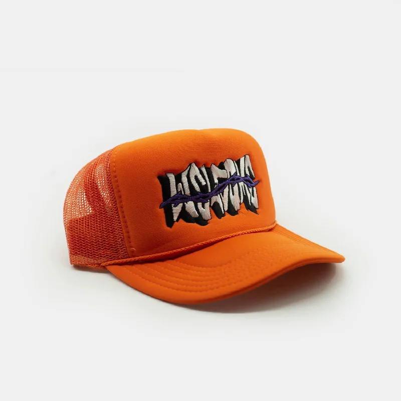 Custom Hat For Sports Fans-Welcome Skateboards - Thorns Trucker Hat - Orange