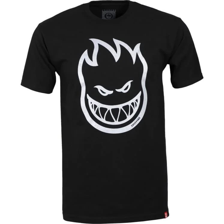 Customizable T-Shirt-SPITFIRE BIGHEAD TEE - BLACK METALLIC