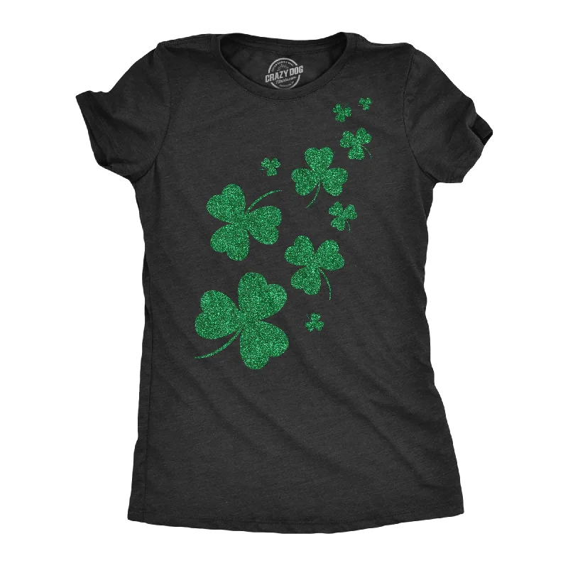 Eco-Friendly T-Shirt-Glitter Shamrocks Women's T Shirt