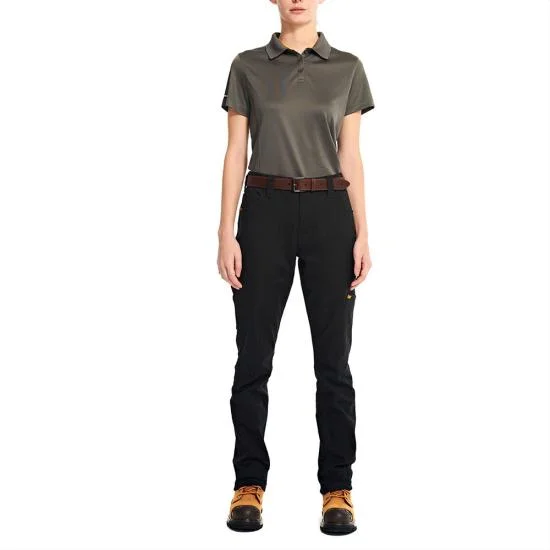 Pants With Reflective Details-CAT Women's Stretch Canvas Utility Work Pant