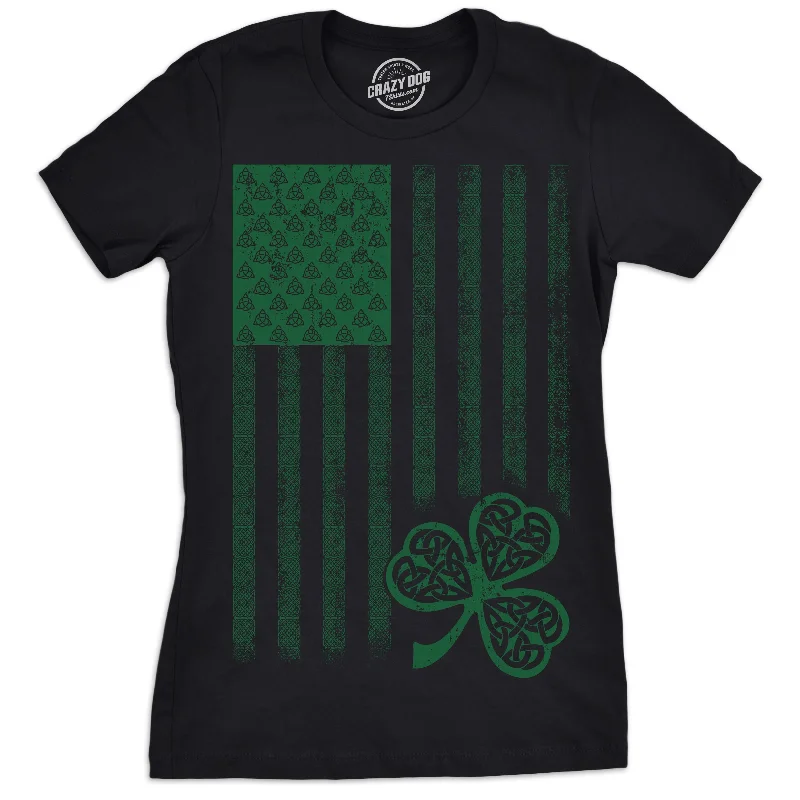 T-Shirt With Brand Logo-Celtic USA Flag Women's T Shirt