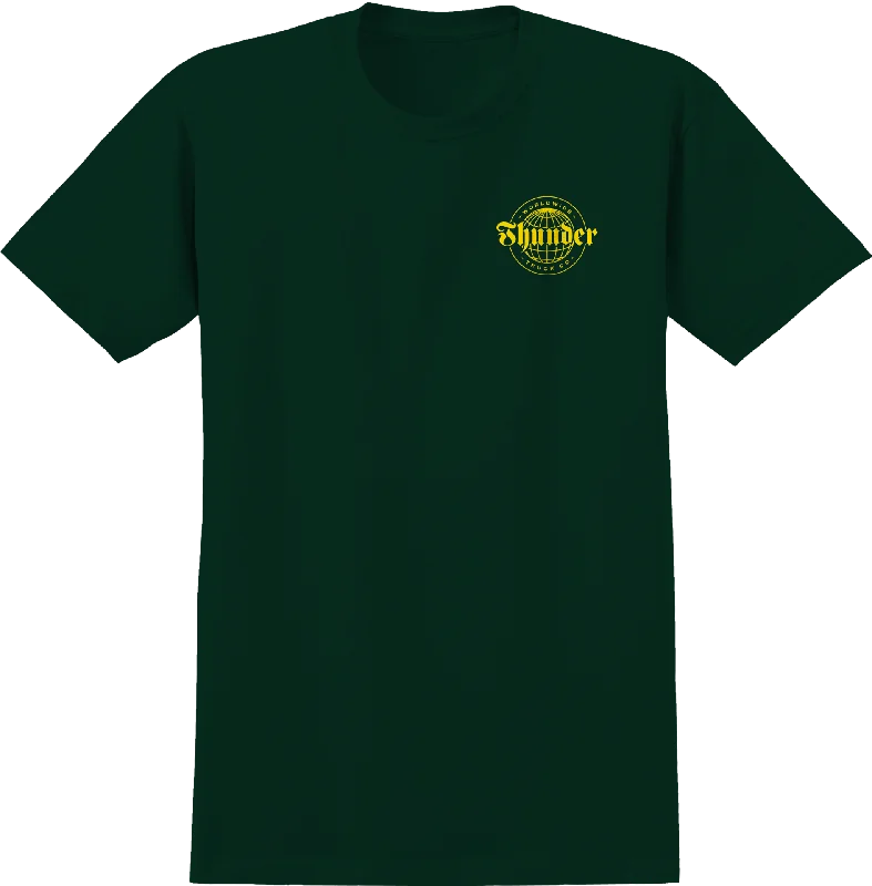 T-Shirt For All Ages-THUNDER TRUCKS - "WORLDWIDE" T-SHIRT (FOREST GREEN)