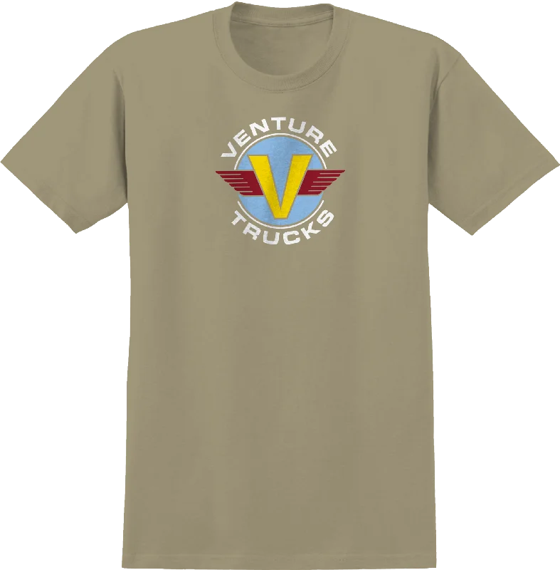 T-Shirt With Bold Patterns-VENTURE TRUCKS - "WINGS" T-SHIRT (SAND)