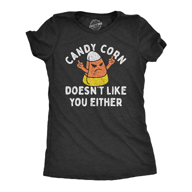 T-Shirt With Vintage Brand Logos-Candy Corn Doesnt Like You Either Women's T Shirt