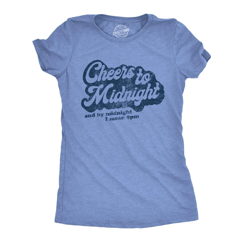 T-Shirt With Fun Graphics-Cheers To Midnight Women's T Shirt