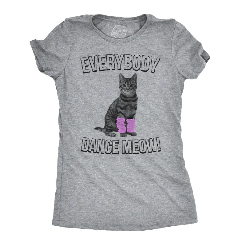 T-Shirt With Fashionable Logo-Everybody Dance Meow Women's T Shirt