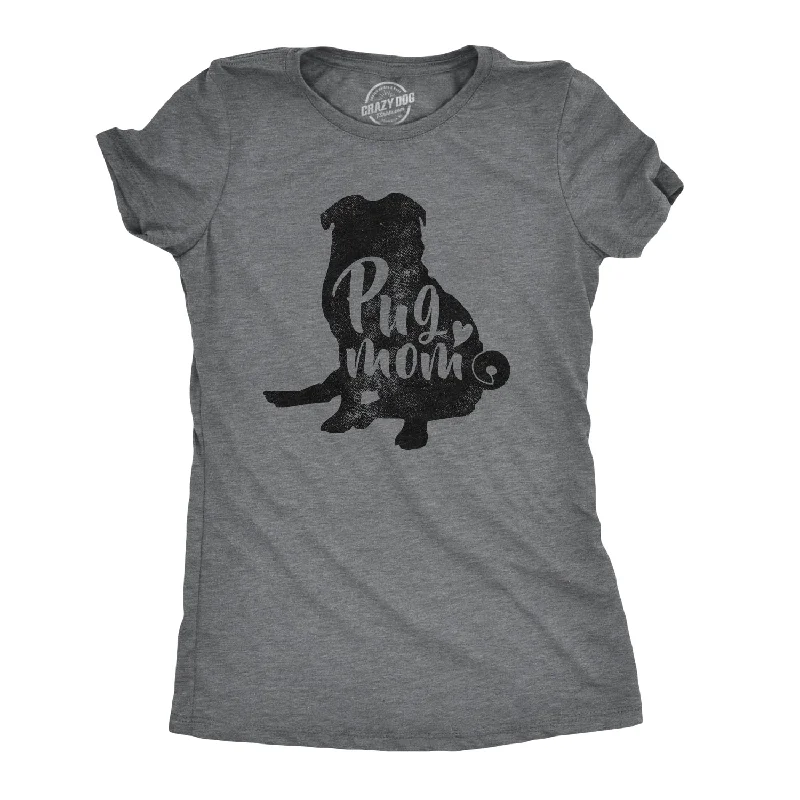 Custom T-Shirt For School Uniforms-Pug Mom Women's T Shirt