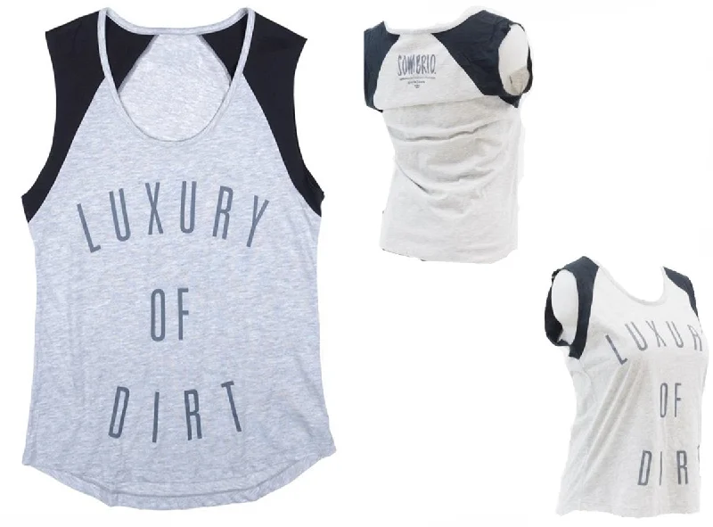 T-Shirt With Bold Patterns-Sombrio Baseball Sleeveless Tee Shirt - Womens - Gray-Black