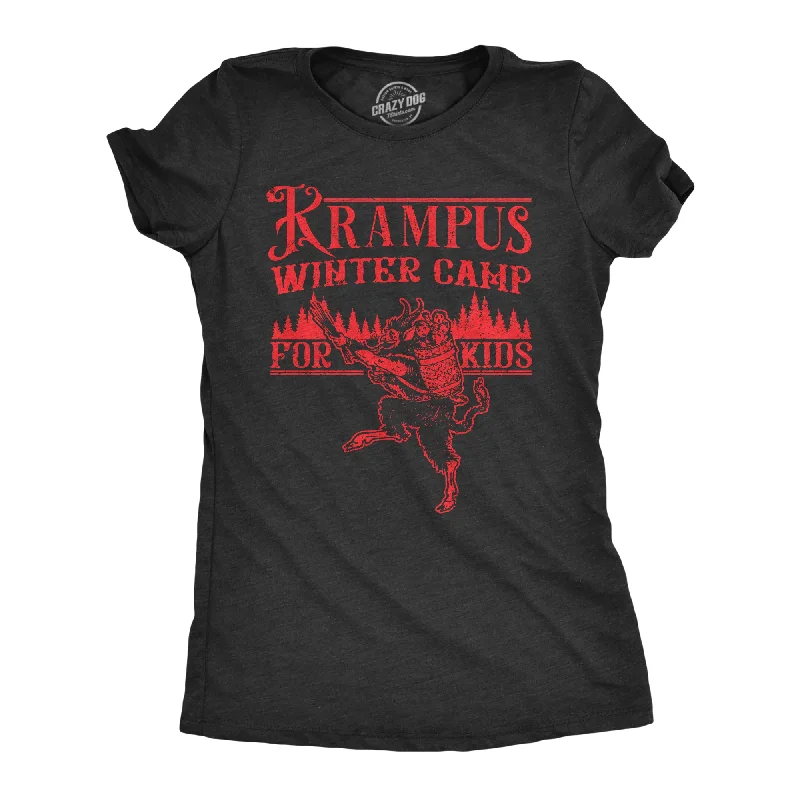 Custom T-Shirt For Groups-Krampus Winter Camp For Kids Women's T Shirt