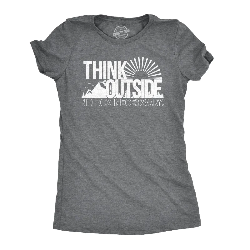 Custom T-Shirt For School Uniforms-Think Outside No Box Necessary Women's T Shirt