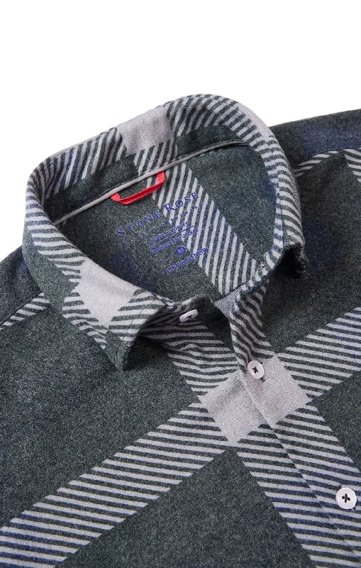 Custom T-Shirt For Charities-Charcoal Jumbo Plaid Jersey Shirt