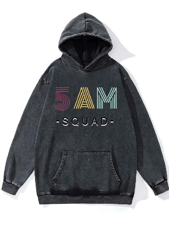 Hoodie For Fashionable Look-5 AM Squad Washed Gym Hoodie