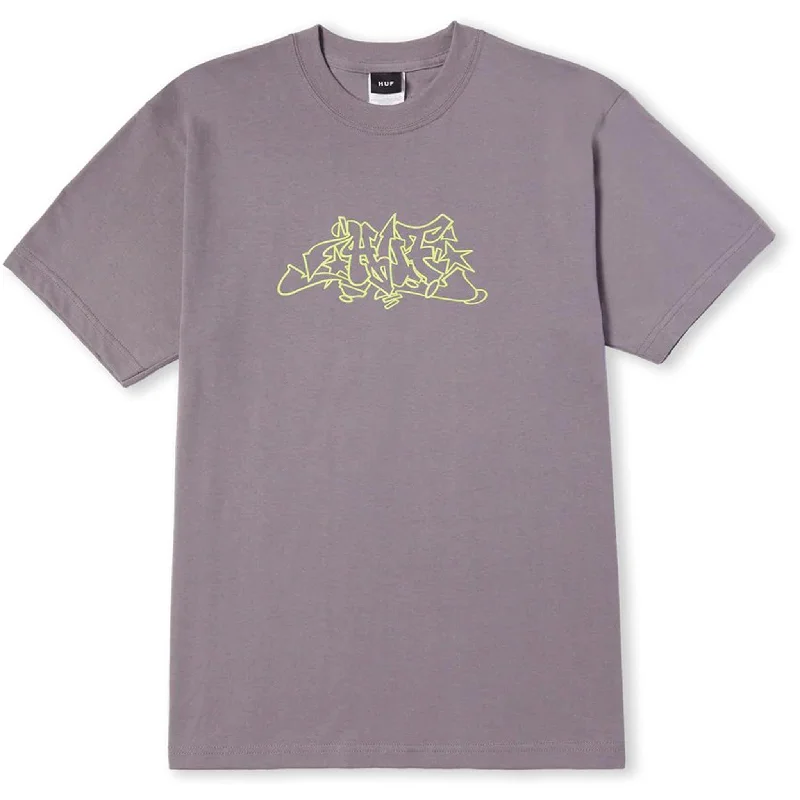 Custom T-Shirt For Sale-HUF Outlines Tee Light Plum