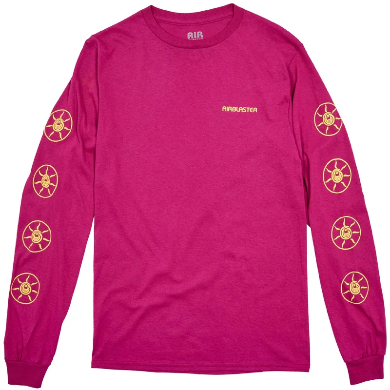 T-Shirt With Outdoor Adventure Designs-Airblaster Nai Long Sleeve Tee Berry