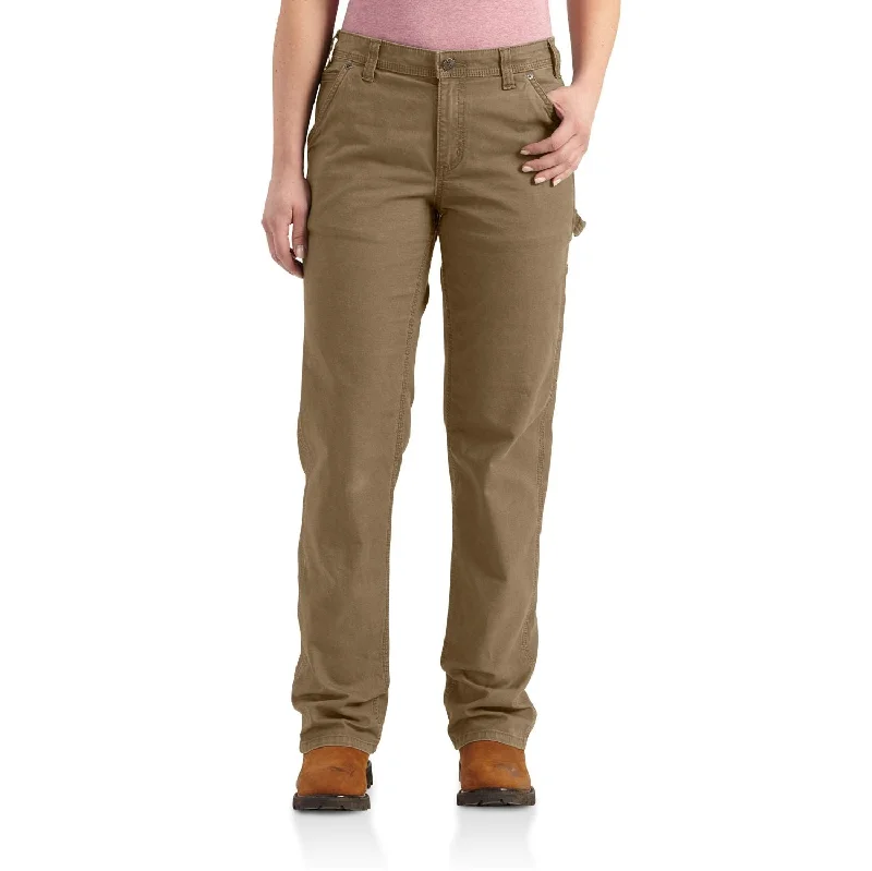 Pants With Customized Fit-Carhartt Women's Rugged Flex® Loose Fit Crawford Pant_Yukon