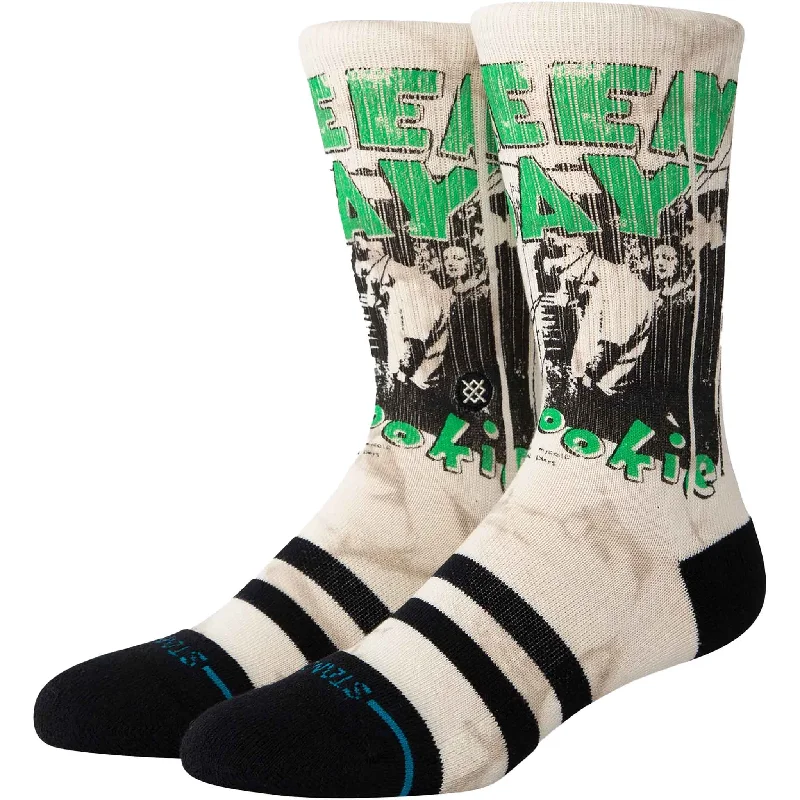 Custom Sock For Women-Stance Green Day 1994 Crew Sock Off White