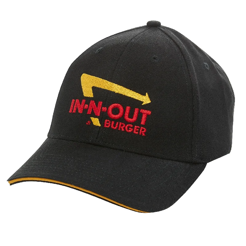 Custom Wide-Brim Hat-Black Logo Hat