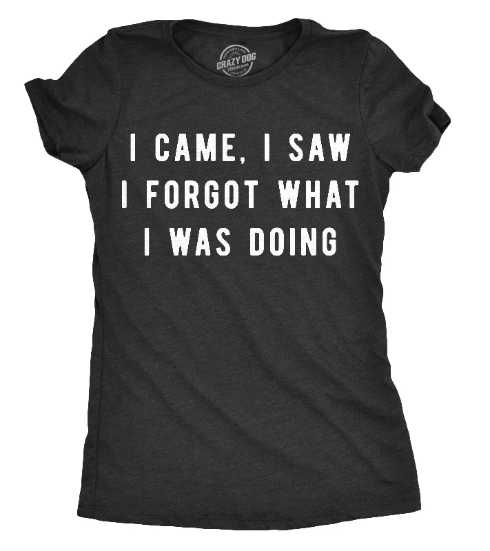 T-Shirt With Comic Character Design-I Came, I Saw I Forgot What I Was Doing Women's T Shirt