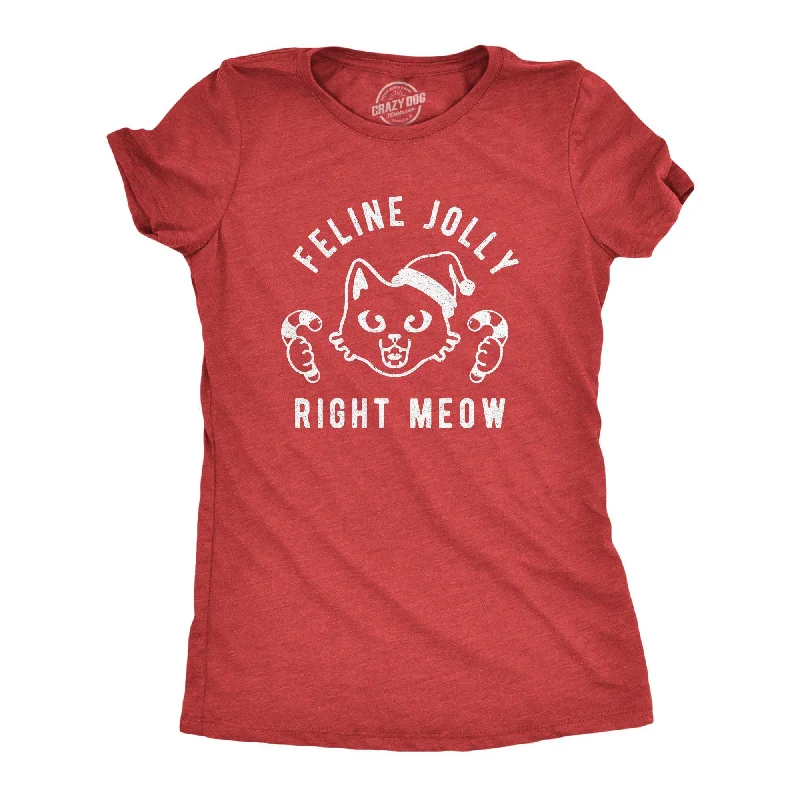 T-Shirt For Nostalgic Fans-Feline Jolly Right Now Women's T Shirt