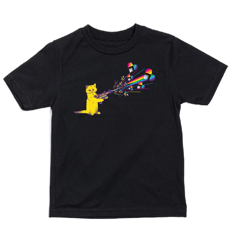 Custom T-Shirt Online-Pew Pew Pride Black Kids