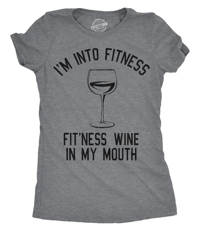 Custom T-Shirt For Events-Fitness Wine In My  Mouth Women's T Shirt