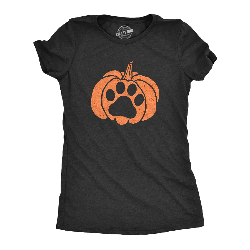 Custom T-Shirt For Parties-Pumpkin Paw Women's T Shirt