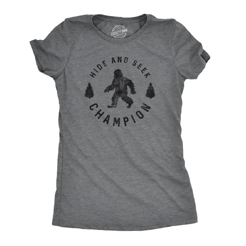 T-Shirt With Custom Fabric Patterns-Hide And Seek Champion Women's T Shirt