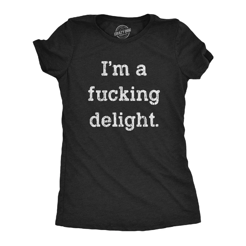 T-Shirt With Retro Style Graphics-I'm A Fucking Delight Women's T Shirt