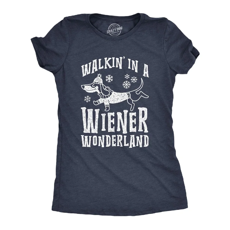 T-Shirt For School Events-Walkin In A Wiener Wonderland Women's T Shirt