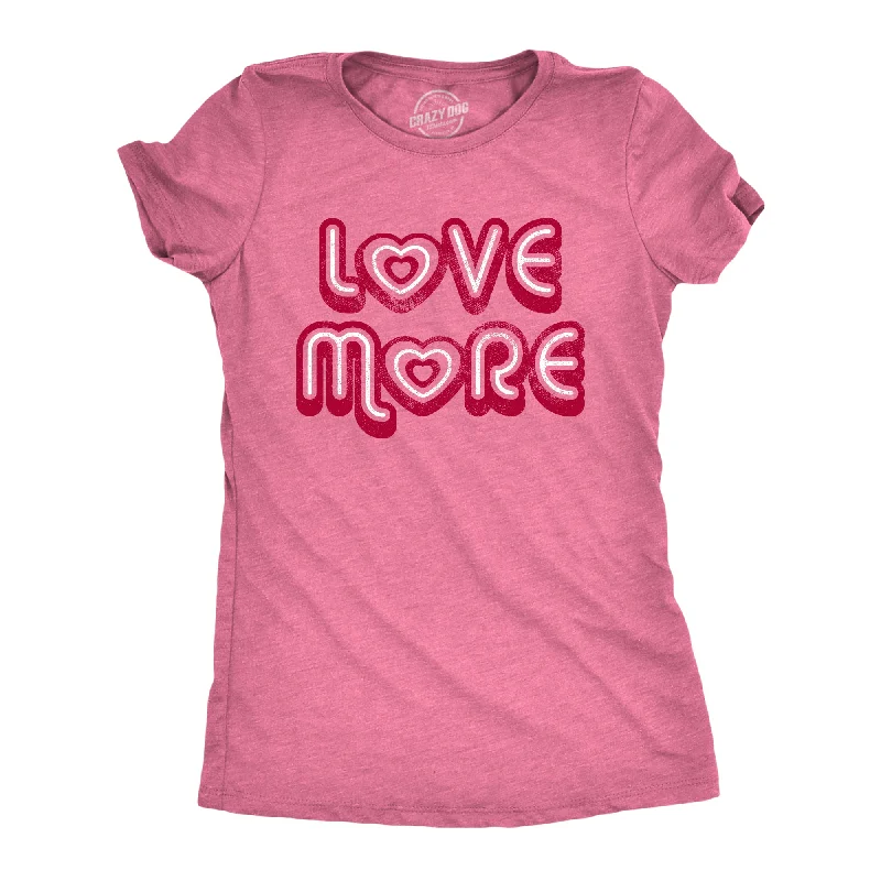 T-Shirt With Bold Print-Love More Women's T Shirt