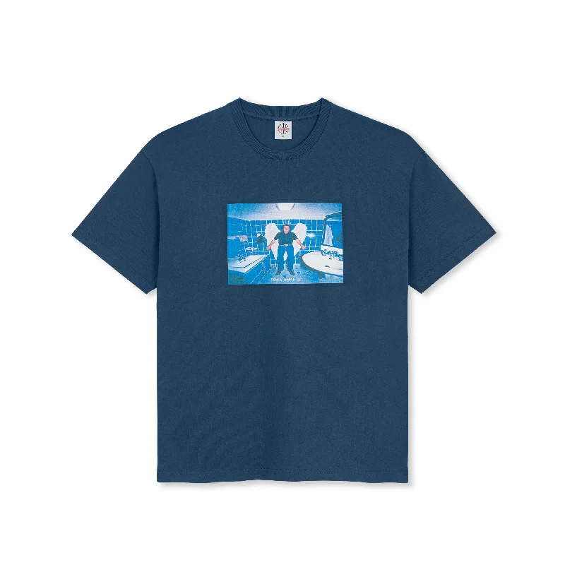 Custom T-Shirt For Creative People-POLAR SKATE CO. - "ANGEL MAN" T-SHIRT (GREY BLUE)