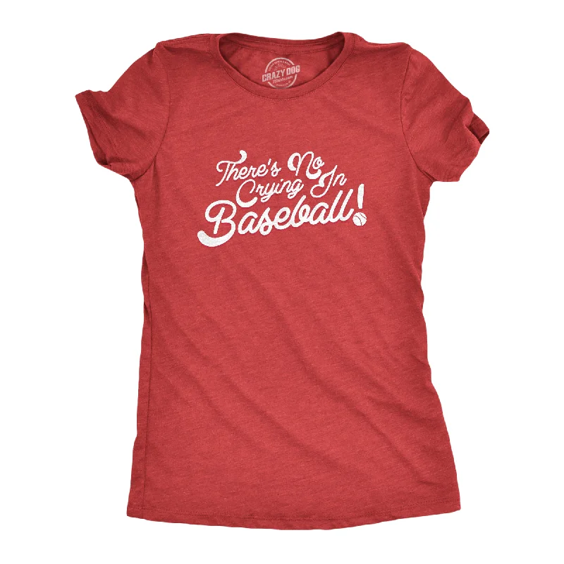 T-Shirt With Logo-No Crying In Baseball Women's T Shirt