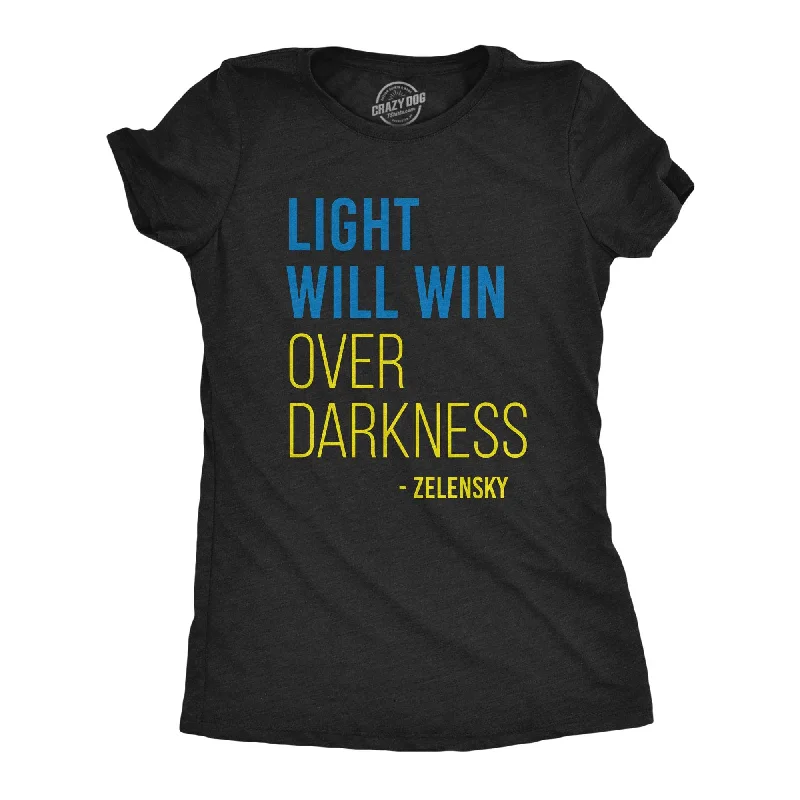 Custom T-Shirt For Men’s Fashion-Light Will Win Over Darkness Women's T Shirt