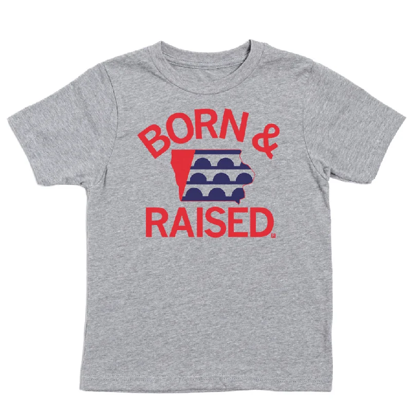 Custom T-Shirt For Special Events-Des Moines Born & Raised IA Outline Kids