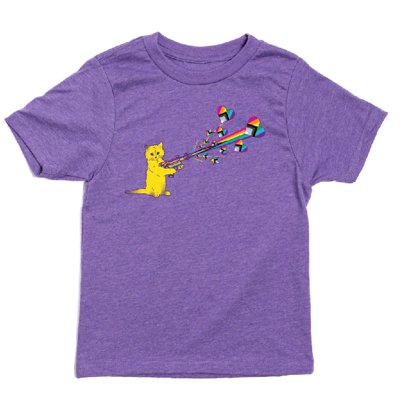 T-Shirt For Summer-Pew Pew Pride Purple Kids