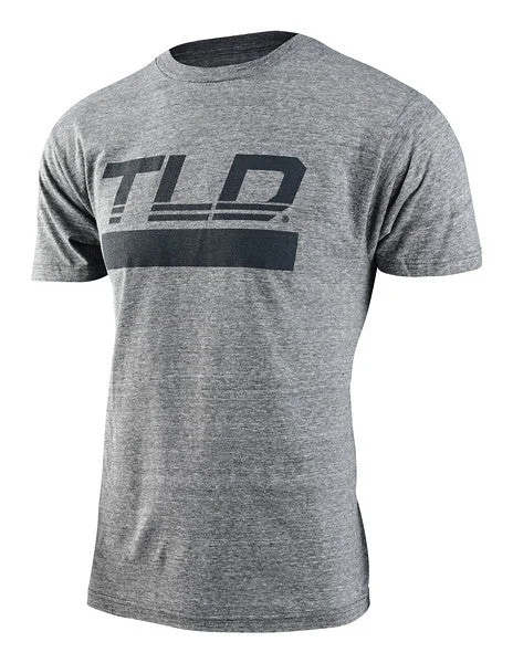 T-Shirt For Nostalgic Fans-Troy Lee Designs Speed Logo Short Sleeve Tee - Ash Heather