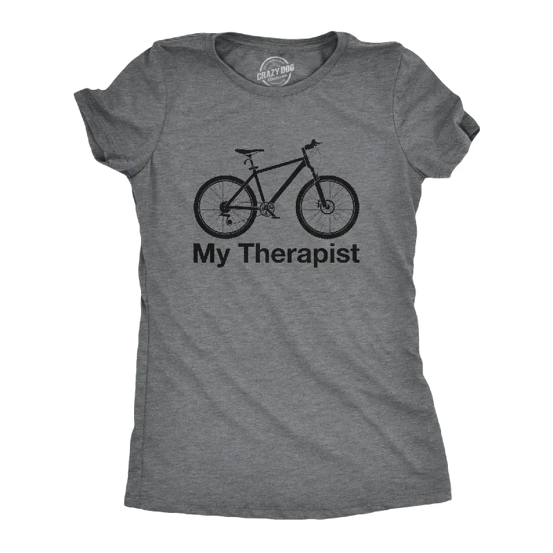 Custom T-Shirt For Creative People-My Therapist Bicycle Women's T Shirt